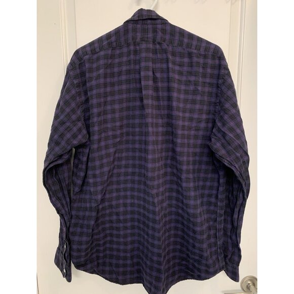 Vintage Polo By Ralph Lauren Purple Button Down Plaid Flannel Made In Canada - Picture 5 of 8
